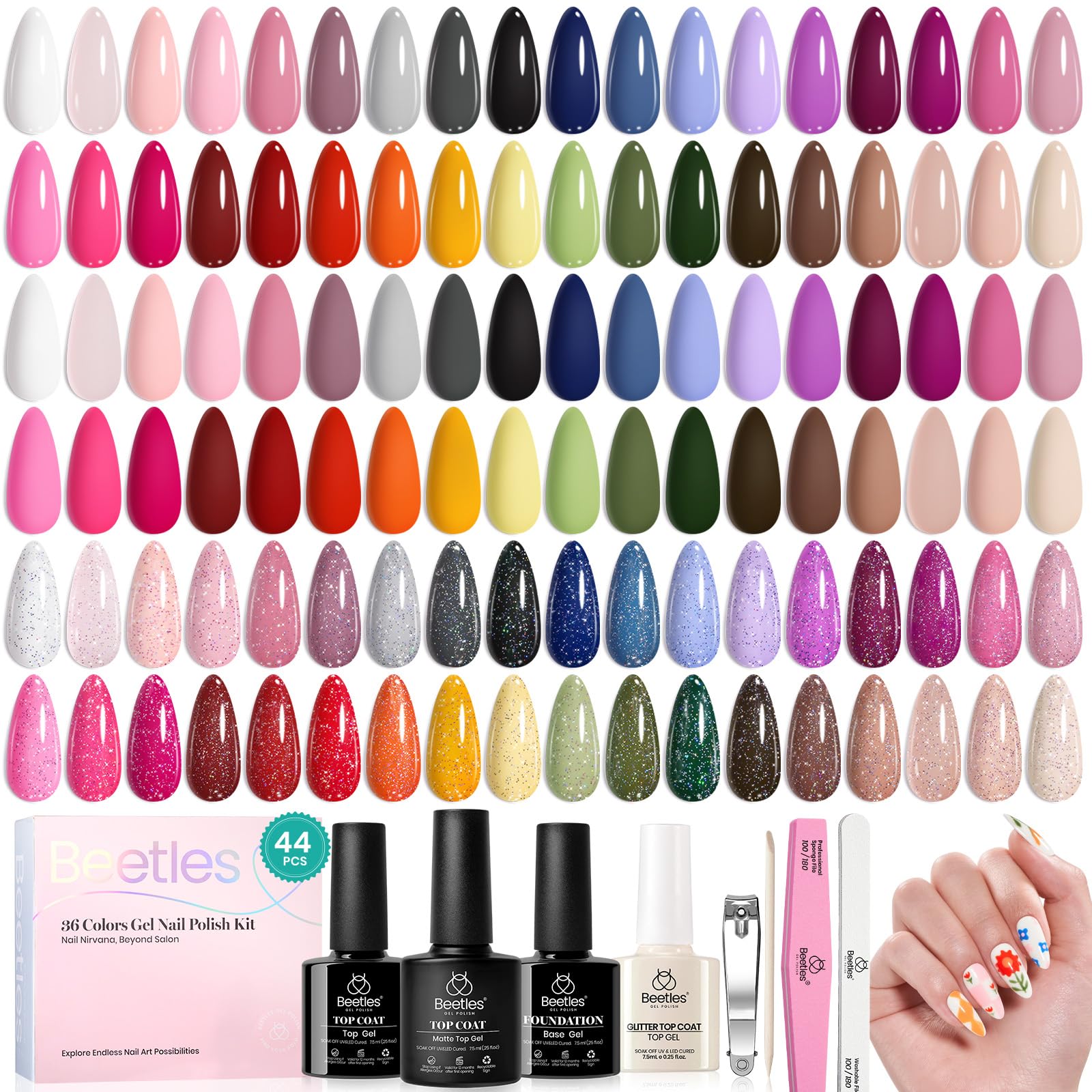 Karnyxil 44pcs Gel Nail Polish Set
