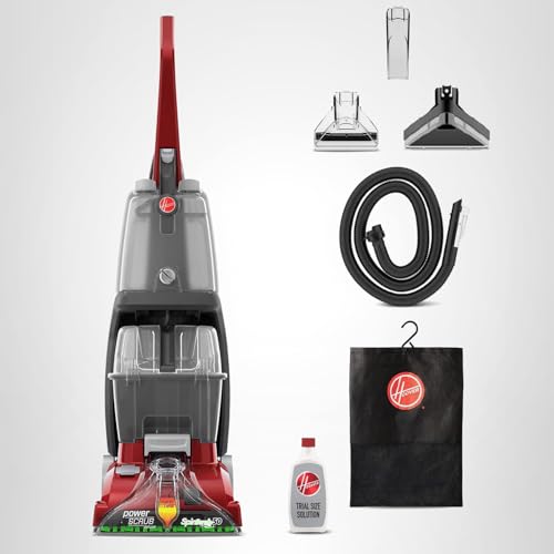 PowerScrub Deluxe Carpet Cleaner Machine for Carpet and Upholstery, Deep Cleaning Carpet Shampooer Machine with Multi-Purpose Tools, Pair Carpet Cleaner Solution