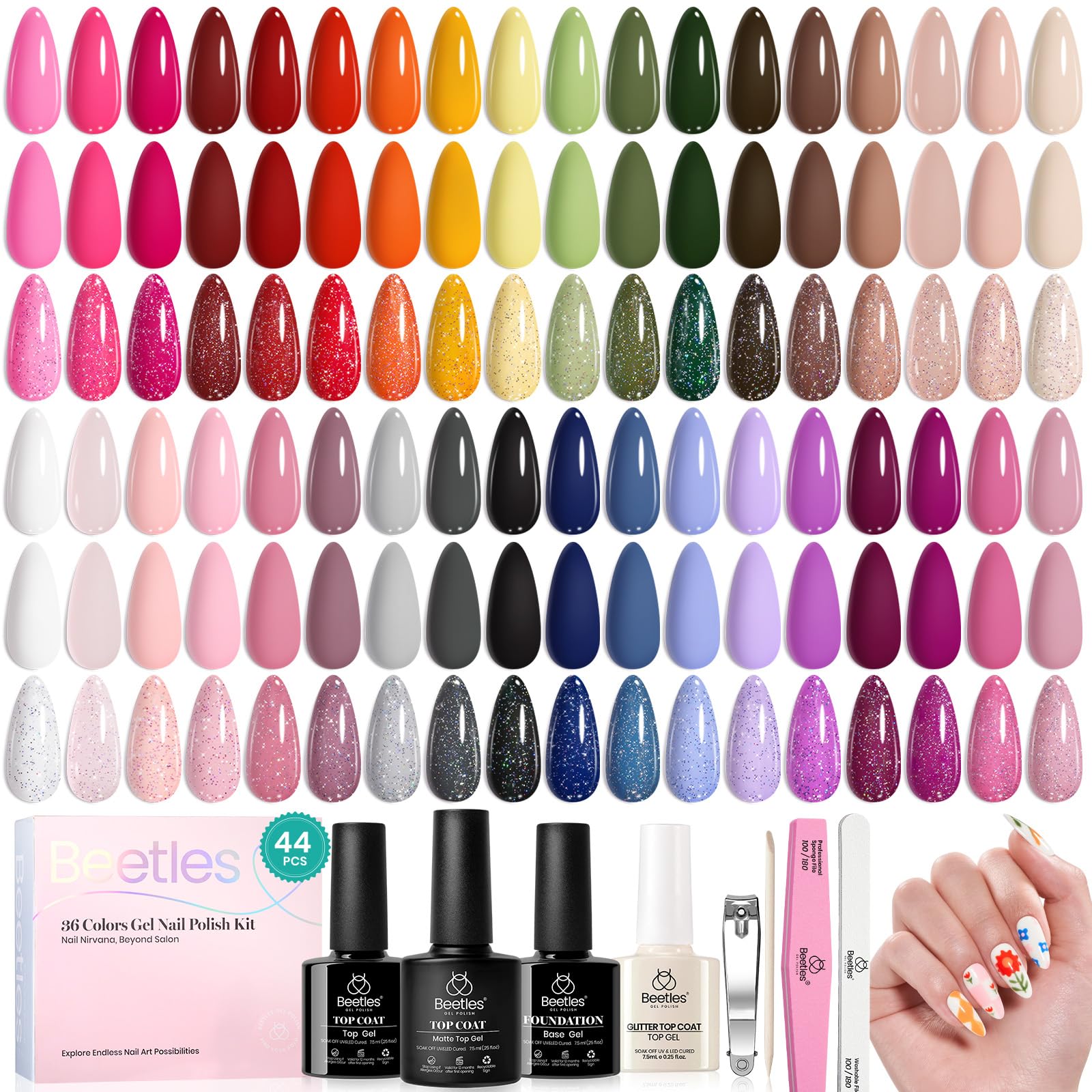 Karnyxil 44pcs Gel Nail Polish Set