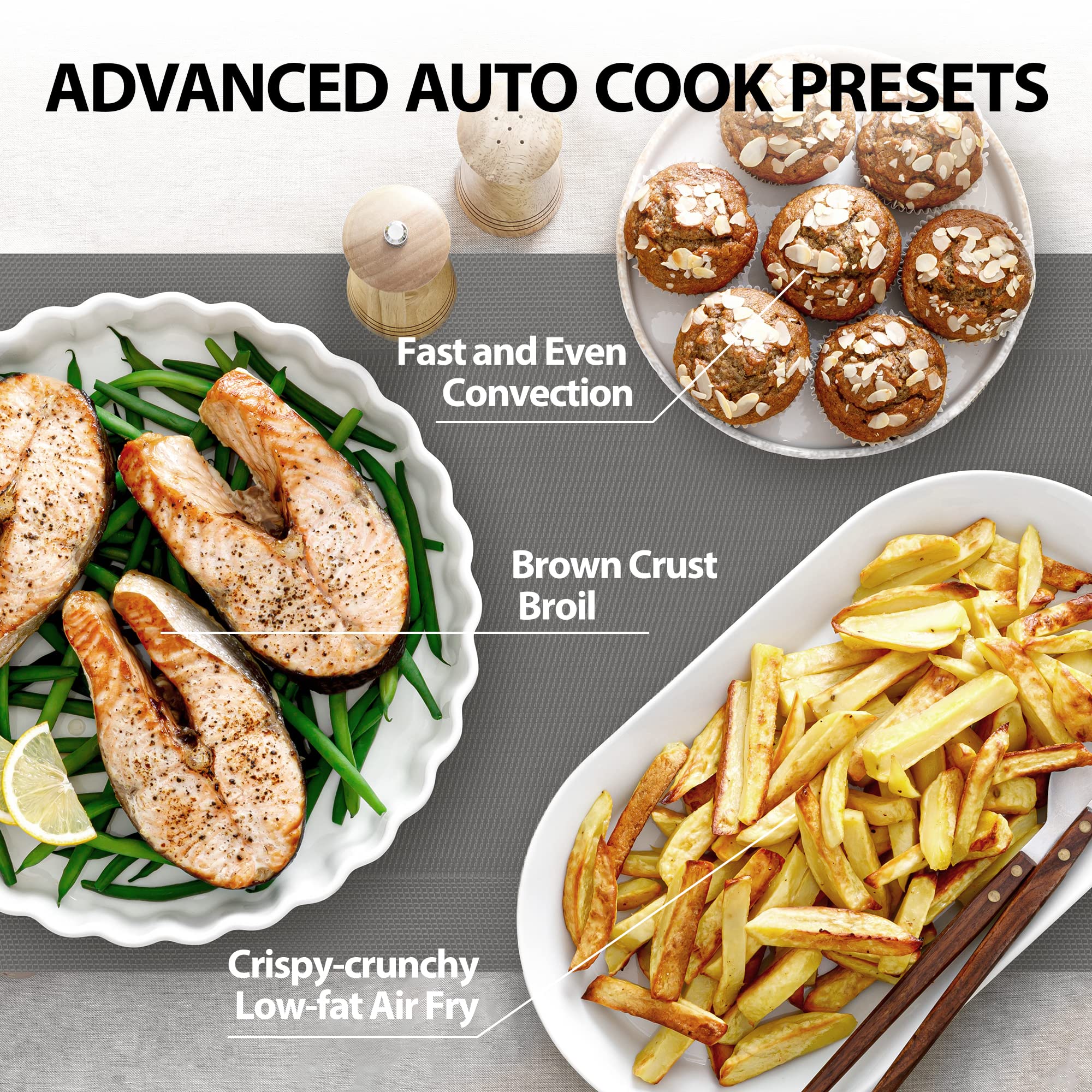 Air Fryer Combo 8-in-1 Countertop Microwave Oven, with Convection, Broil, Odor Removal Mode, 12.4" Position Memory Turntable, Child-Lock, 1.0 Cu.ft, Black Stainless Steel, ML2-EC10SA(BS)